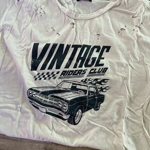 Vintage Riders Club Graphic Tee - White